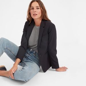 Everlane Italian GoWeave Classic Navy Blazer